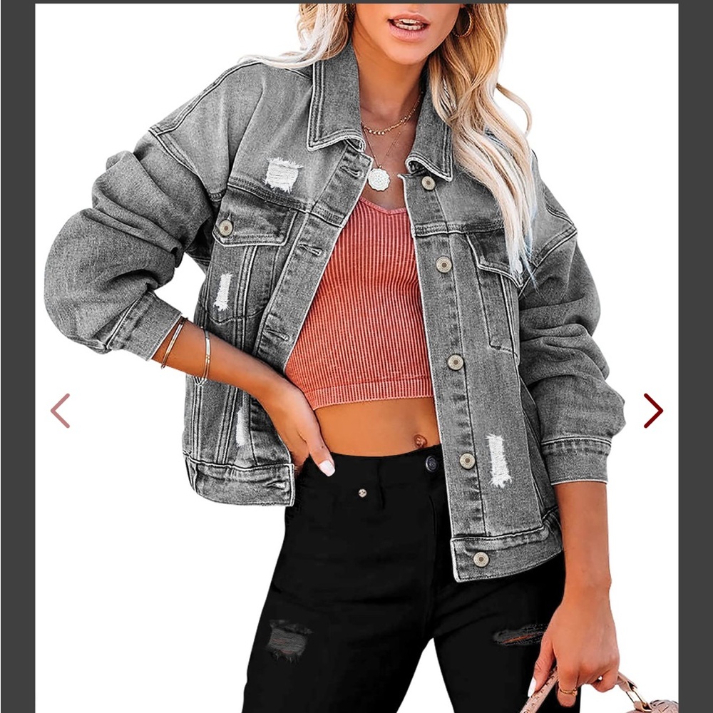 Women's Button Down Jean Jacket Regular With Pockets